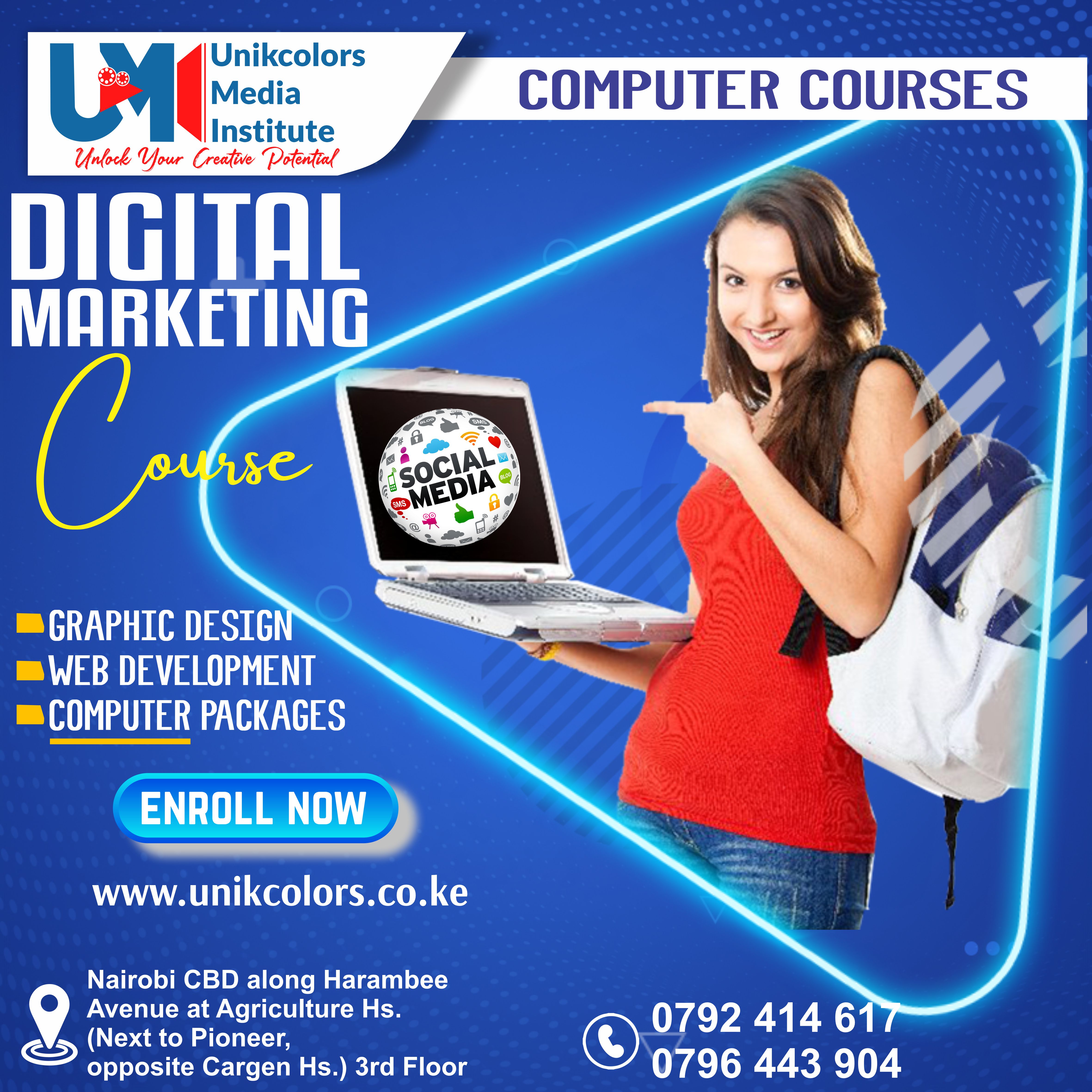 COMPUTER COURSES - DIGITAL MARKETING | GRAPHIC DESIGN | WEB DEVELOPMENT | COMPUTER PACKAGES COURSE